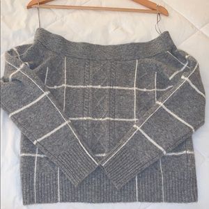 DH New York Alpaca Off Shoulder Sweater